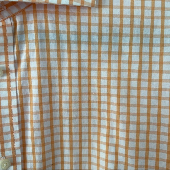 Mens TailorByrd Long-Sleeved Button up checked light orange size large cotton - Picture 4 of 9